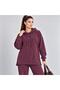 Women's Modal Pique Fabric Hooded Casual Top and Bottom Set Mta2580 - 3