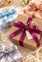 2 cm Satin Ribbon 4 Color Set Plum Baby Blue Silver Bronze Hobby Decoration Ribbon - 3