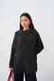 Women's Gold Zippered Knitwear Sweater Anthracite - 2