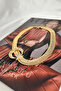 Gold Color Stone Moon and Star Detailed Wide Chain Design Necklace (40cm) - 4