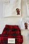 Men's Single New Year's Special Long Sleeve White 5D Teddy Bear Couple Pajamas and Underwear Set (Men's of the Couple Pajamas) - 3
