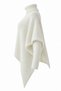 Premium Turtleneck Asymmetrical Cut Knitwear Blouse - Ecru - 4