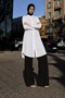 Women's Long Hijab Tunic Comfortable White Shirt - 6