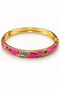 Women's Colorful Enamel Steel Bracelet with Patterned Stylish Cuff Bracelet - 4