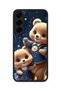 Samsung Galaxy S25 Plus Compatible Printed, Matte Black, Soft Silicone, Protective, Shock-Absorbing Cover, Case