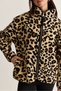 Women's Brown-Beige Patterned Stand Collar Pocket Detailed Ribbed Zippered Fleece Sweatshirt 4219 60286646 - 6