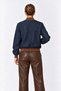Embroidered Bomber Denim Women's Jacket Navy Blue - 5