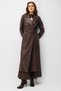 Women's Leather Trench Coat |   Long and Stylish Trench Model - 4