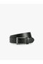 Faux Leather Belt with Rectangular Buckle