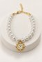 Women's Pearl Bracelet Rainbow Tree of Life with Cherry and Clock Figures Charm Detailed Adjustable Stylish Bracelet