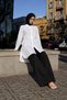 Women's Long Hijab Tunic Comfortable White Shirt - 2