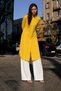 Women's Long Hijab Tunic Comfortable Mustard Shirt - 3