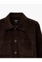 Cotton Pocket Regular Fit Classic Collar Long Sleeve Corduroy Shirt - 3