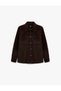 Cotton Pocket Regular Fit Classic Collar Long Sleeve Corduroy Shirt