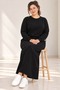 Plus Size Crew Neck Sweatshirt and Long Skirt Two-Piece Set - 5