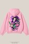 Unisex Demon Slayer Shinobu Printed Oversize 3 Threaded Inner Threaded Hooded Sweatshirt - 2