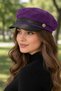 Women's Winter Suede Newsboy Captain Hat - 2