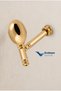 Modern Design Gold Color Oval Iron Curtain Rod and Background Curtain Fixing Accessory (Screw and Dowel Included) 1 Piece - 5