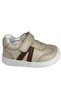 Men's First Step Sneakers – Beige/Cream-Brown Genuine Leather - 3