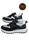 Girls' Casual Shoes – Black-Silver Patterned Genuine Leather - 3