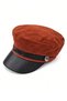 Women's Winter Suede Newsboy Captain Hat - 3