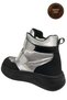 Girl's Boots – Silver Black Genuine Leather - 2