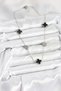 316L Steel Chain Silver Color Black and Zircon Stone Clover Women Necklace - 4