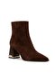 Ankle Bone. Stitching Details on the Upper Part of the Strap. Side Zipper. High Block Heels. Pointed Toe. - 3