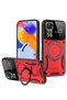 غطاء حماية متوافق مع هاتف Realme 11 Pro Plus مع حامل عدسة Joy - أحمر - 5