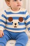 Baby Set Patterned Striped 2-Piece Set Long Sleeve Top and Bottom Seasonal Set 3 6 9 12 Months - 3