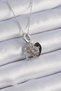 316L Steel Silver Color Zircon Stone Infinity Heart Figure Charm Model Women's Necklace - 3