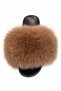 Women's Genuine Leather Luxury Real Fur Detailed Stylish Comfortable Slippers - 3
