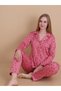 Mirano 9802 Şardonlu Soft Winter Polka Dot Buttoned Women's Pajama Set - 3