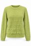 Women's Green Knitted Patterned Soft Textured Soft Touch Knitwear Sweater