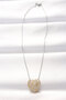 316L Steel Double Color Zircon Stone Heart Necklace - 4