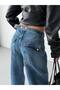 Trend Special Waist Design Wide Leg Loose Fit Denim Jeans