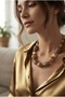 Special Design Necklace with Handmade Patterned and Colored Glass Beads - 3