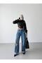 Trend Special Waist Design Wide Leg Loose Fit Denim Jeans - 8
