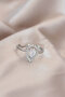 Adjustable Silver Color Metal Zircon and Crystal Stone Drop Model Ring - 4