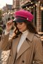Women's Winter Cap, Newsboy Captain Hat with Brim - 2