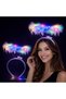 White Feathered Tasseled Party Crown with Colorful Led Lights - 4