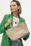 Women's Zippered Woven Handbag Sand - 2