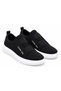Men's Black and White Striped Comfortable Sneakers High-Comfort Elastic Transitional Casual Shoes