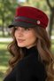 Women's Winter Cap, Newsboy Captain Hat with Brim - 7