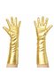 Gold Color under Elbow Luxury Satin Gloves 40 cm - 2