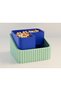 3D Printed Peanut Bowl - Dual Chamber Shell Separator Presentation Bowl - Mint Blue - 3