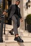Fv010 Black Classic Shoes Thick Soled Lace-Up Genuine Leather Men's Shoes - 7