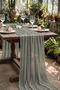 Bohemian Tulle Runner Tablecloth – Elegant Sophistication and Modern Table Decor