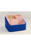 3D Printing Peanut Bowl - Dual Chamber Shell Separator Presentation Bowl - Blue Pink - 3
