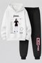 Jisoo from Blackpink Printed 3-Yarn Quality Sweatshirt and Sweatpants Kids' Top-Bottom Set